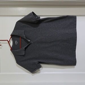 Land's End Gray Mesh Polo Shirt